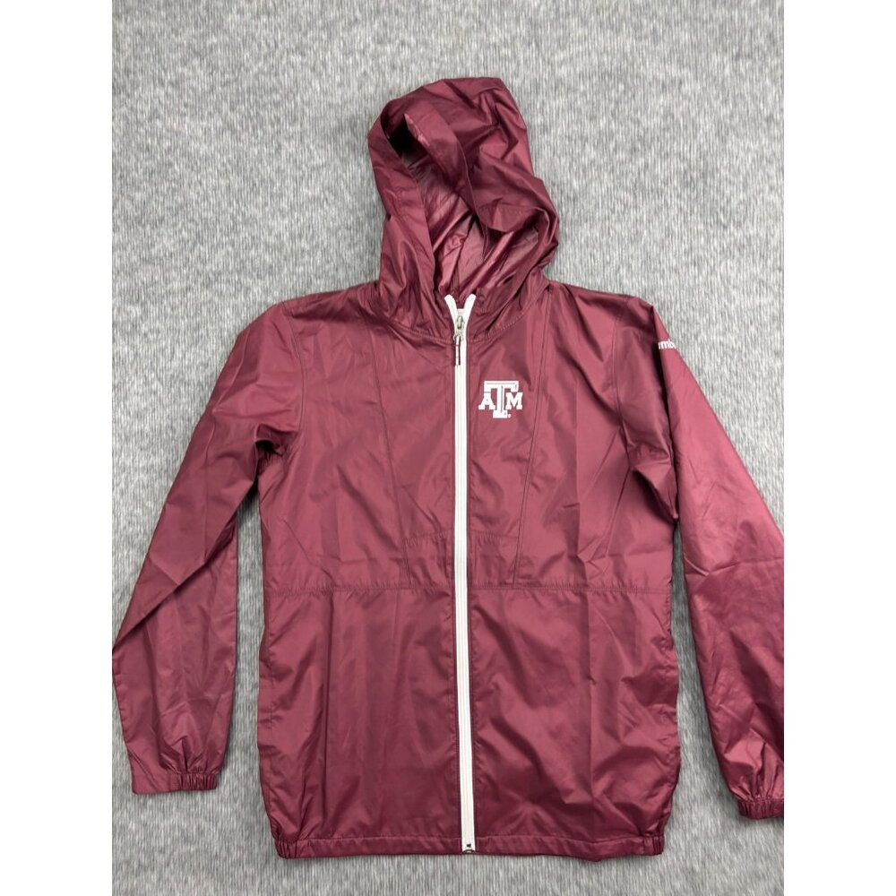 Texas A&M Aggies Jacket Womens Large NCAA College Windbreaker Hooded‎ Columbia